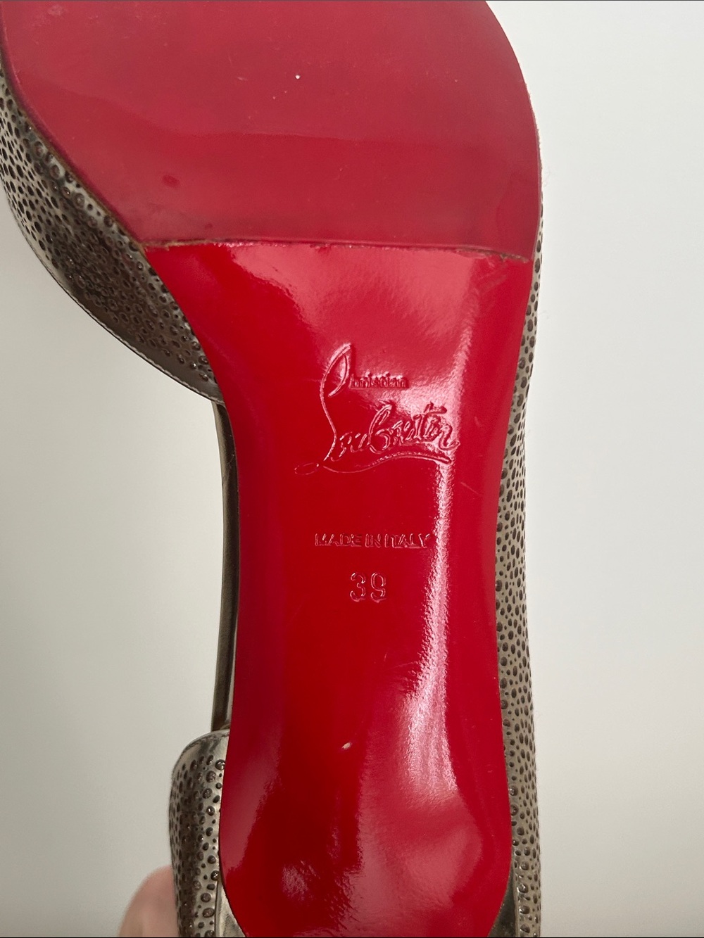 Christian Louboutin Leather Lasercut Accents D'Orsay Pumps - Picture 6 of 8